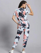 Women's Casual Tie Dye Print Night Suit