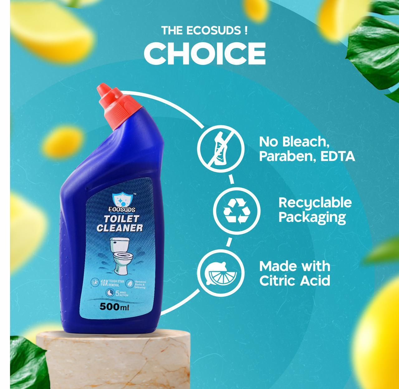 Toilet Cleaner Liquid Ultra Thick Toilet Bowl Cleaner (Pack of 2)